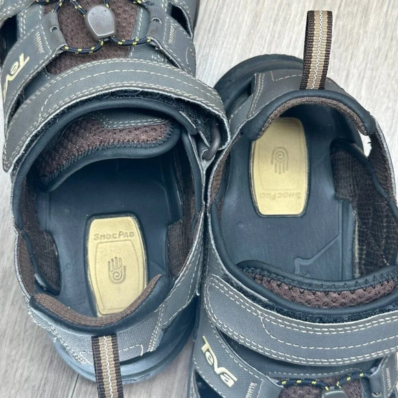 Teva Sandals Mens Sz 11 Forebay Water Fisherman Sport Trail Hiking Brown - Picture 10 of 12